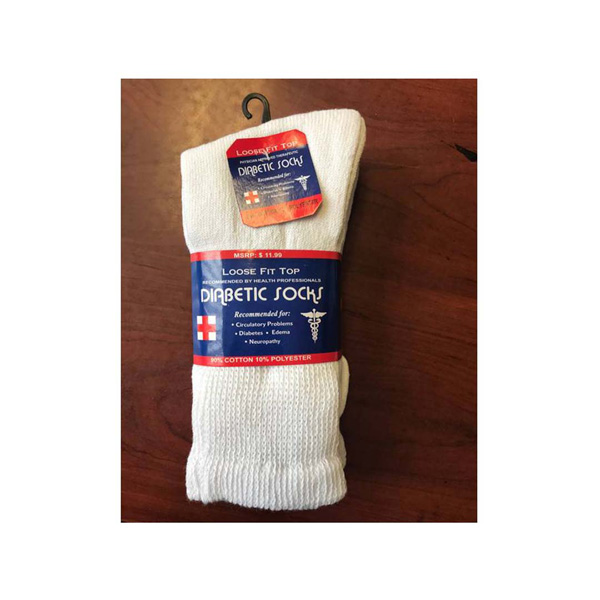 Wholesale White Colored 3 Pack Diabetic Socks 1013 (SKU20700W ...